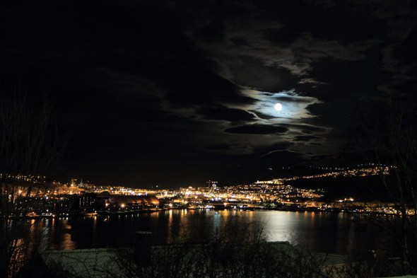 Beautiful Winter Scene this Evening - Narvik getting ready for Christmas