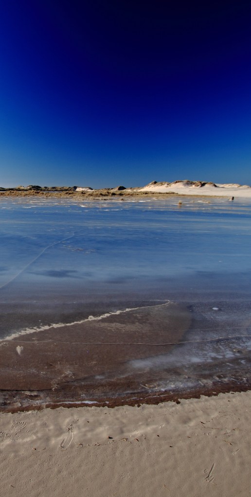 Frozen lake in Raabjerg Mile