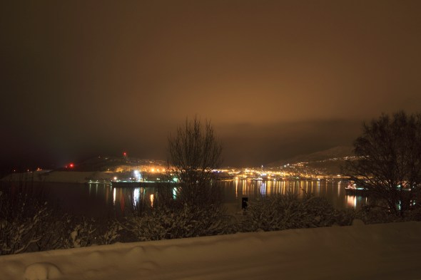 The City is all packed into a silencing, thick carpet of snow by the silent fjord