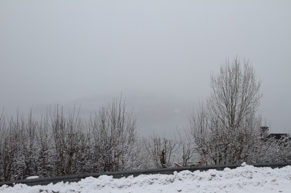 What you (almost cannot) see in today's photo; The Narvik peninsula with Narvik Airport and the bulk carrier Island Green(...) at pier 5